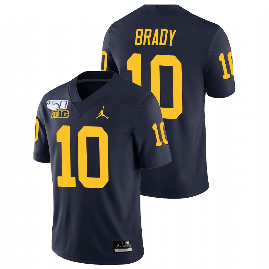 Tom Brady Michigan Wolverines Men's NCAA #10 Navy Game Alumni College Stitched Football Jersey YIK1154EI